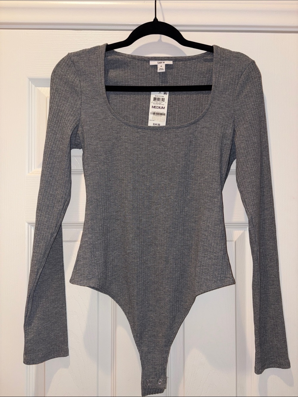 Bar III Essentials Ribbed BodySuit | Size M